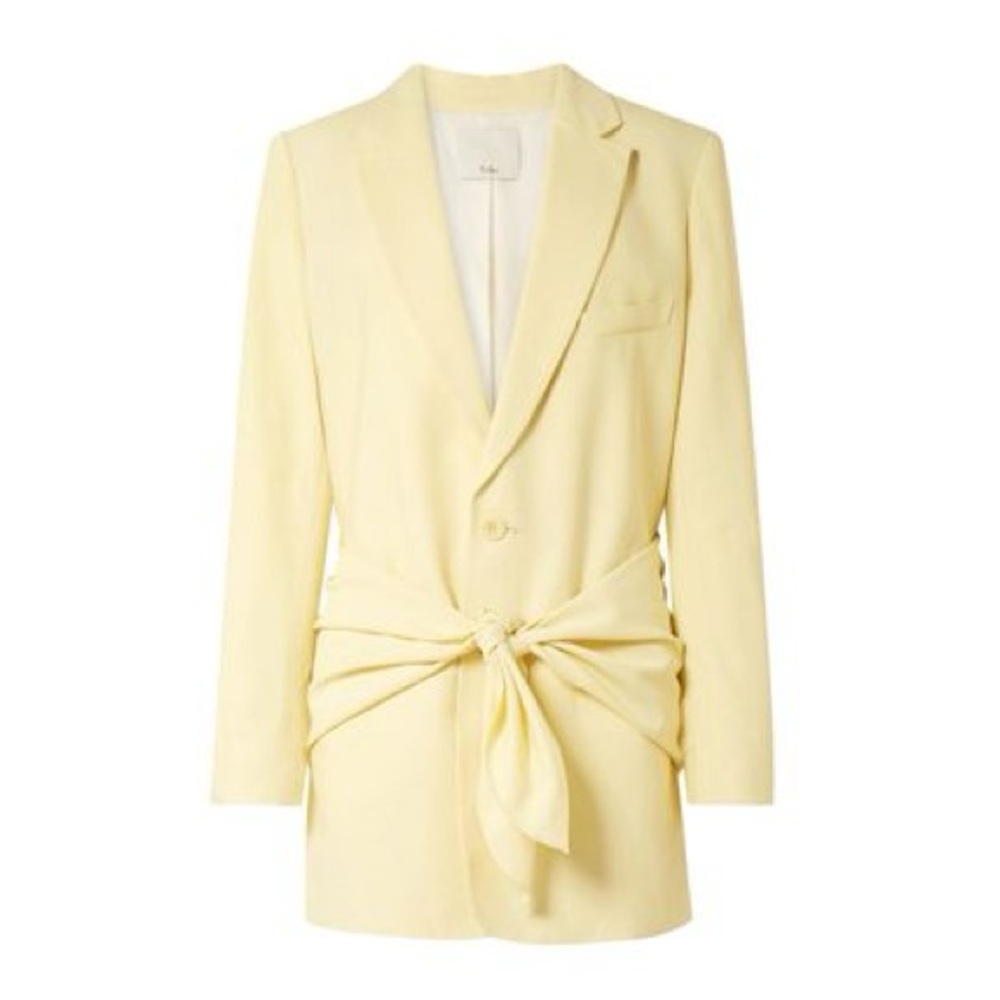 Tibi oversized twill Blazer- butter yellow